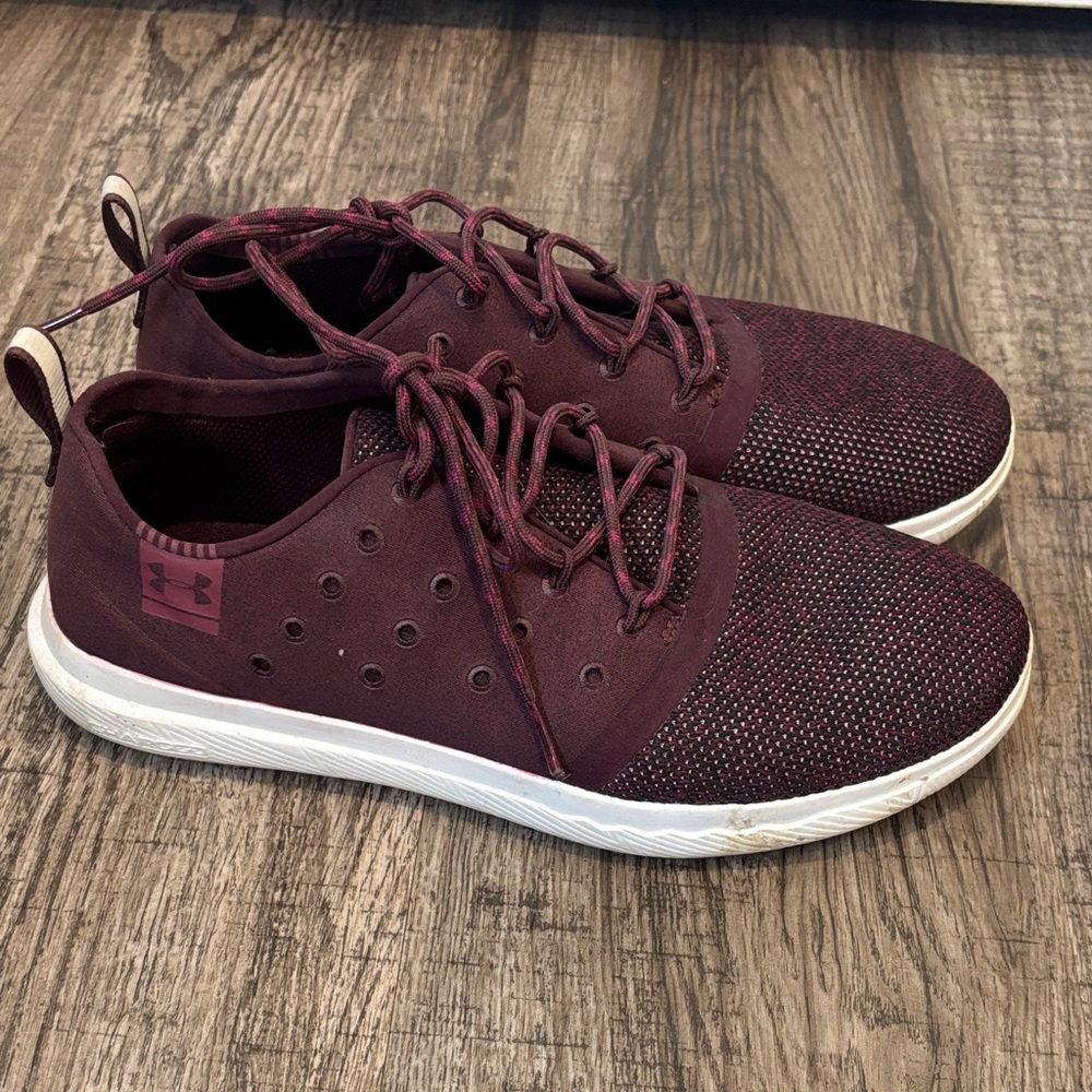 Under Armour womens Burgundy Athletic Sneakers